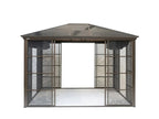 SOJAG Canada Pavillon »Castel«, aus Aluminium, inkl. Sonnensegel u. Insektenschutz, bronze