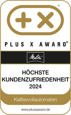 Melitta Solo - Kaffeevollautomat mit höhenverstellbarem Auslauf, kleine Kaffeemaschine mit abnehmbarem Wassertank, für z. B. Espresso oder Café Crème, silber
