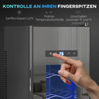 HOMCOM Weinkühlschrank 12 Flaschen 30 L Schwarz