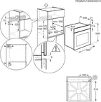 AEG Einbaubackofen – Serie 5 Ringheißluft: Gleichmäßige Garergebnisse auf 3 Ebenen – Pyrolyse Selbstreinigung – 25 Automatikprogramme – LED-Touchdisplay – Schnellaufheizung – Schwarz – BPE53516AB