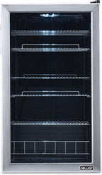 Getränkekühlschrank | Freistehender Kühlschrank für 126 Dosen mit Glastür mit Scharnier rechts | Mini-Getränkekühlschrank, perfekt für Bier, Wein, Limonade und kühlere Getränke