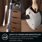 AEG CLEAN 6000 AB61C2DB Staubsauger mit Beutel / hohe Saugleistung / inkl. Polsterdüse / 50 % Recyclingkunststoff / ideal für Haustierbesitzer / Reinigen von Polstern / 12 m Kabel / 750 W / Blau