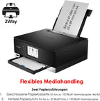 Canon PIXMA TS8351a Drucker Farbtintenstrahl Multifunktionsgerät DIN A4 (Scanner, Kopierer, 4.800 x 1.200 dpi, 6 separate Tinten, USB, WLAN, AirPrint, Duplexdruck, 2 Papierzuführungen, 5 GHz), weiß