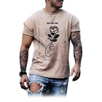 Herren T-Shirt in großen Größen mit Rundhals und Print
