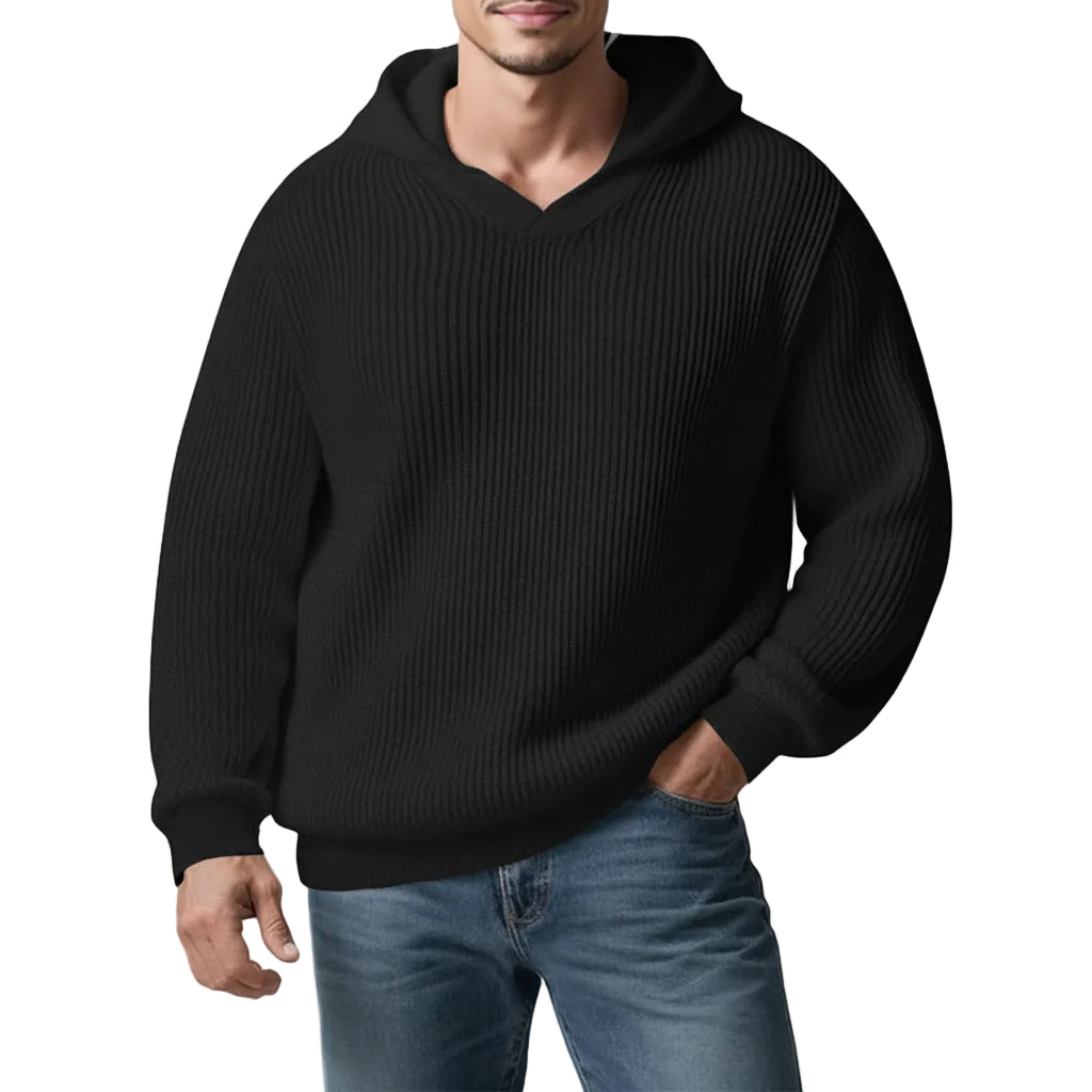 Moderner Herren Hoodie Rundhals langarm lockerer Schnitt