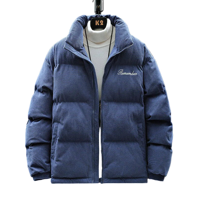 Nahaufnahme Herren Jacke Waffelstruktur langarm