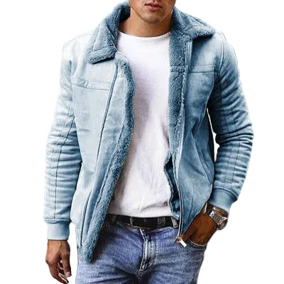 Detailansicht Herren Jacke mit Reißverschluss langarm