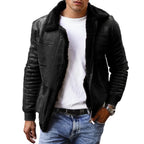Herren Jacke mit Reißverschluss langarm schmale Passform Seitenansicht