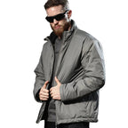 Herren Jacke mit Reißverschluss locker geschnitten