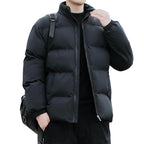 Herren Jacke mit Stehkragen und lockerem Schnitt