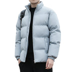Moderne Herren Jacke mit Stehkragen langarm lockerer Schnitt