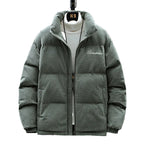Herren Jacke mit Waffelstruktur und Knopfleiste lockerer Schnitt