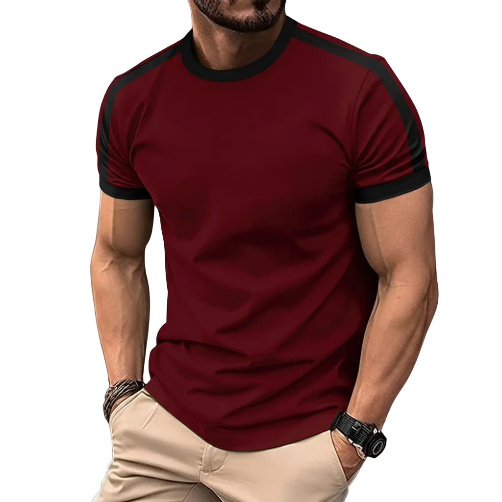 Herren Sport T-Shirt mit Rundhals und moderner Mesh Struktur
