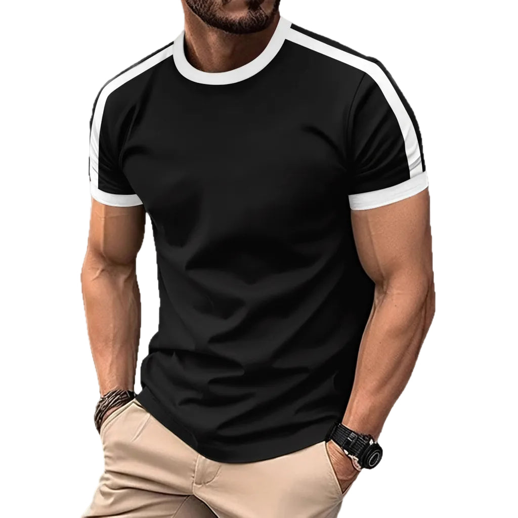 Herren Sportshirt kurzarm mit Rundhals und leichtem Stoff