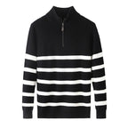Nahaufnahme Herren Sweater gestreift mit lockerem Schnitt
