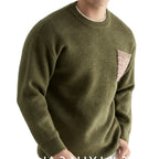 Detailansicht Herren Sweater Rundhals aus Strick