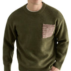 Nahaufnahme Herren Strick Sweater gerade Passform