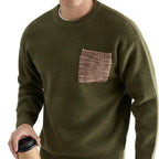 Herren Strick Sweater Rundhals mit langen Ärmeln
